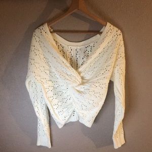 Cream Sweater Mesh